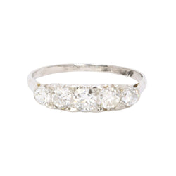 Bague Jarretière en platine et diamant - Castafiore