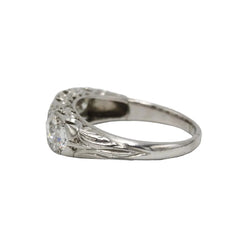 Bague Jarretière en platine et diamants - Castafiore
