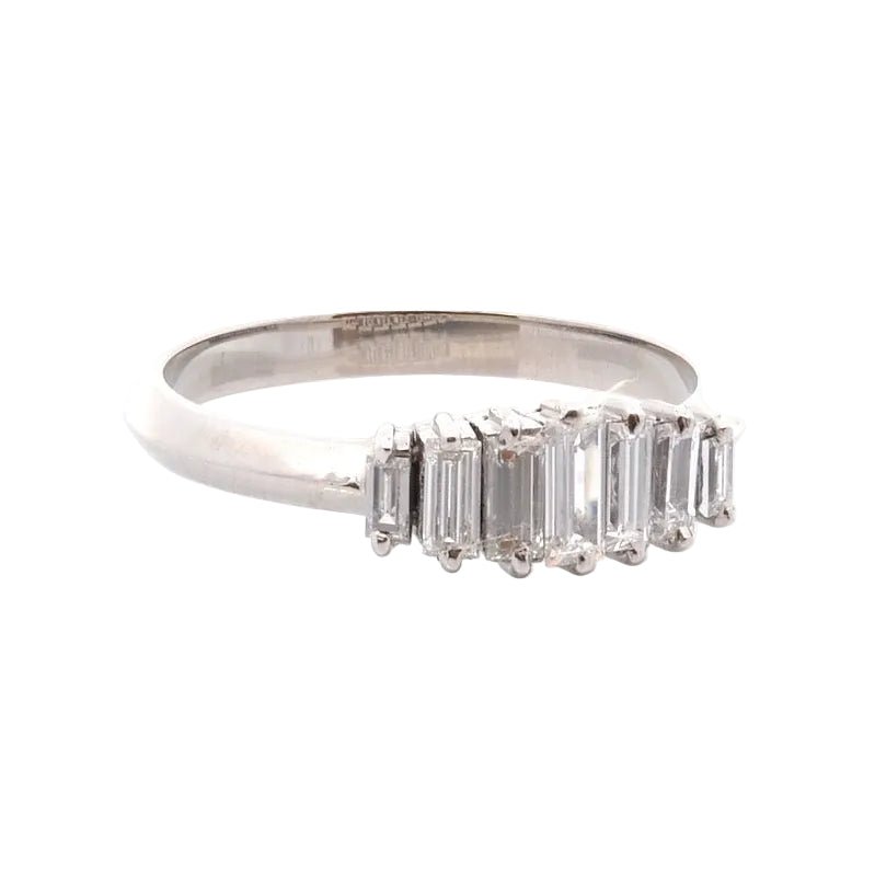 Bague Jarretière en platine et diamants - Castafiore
