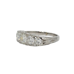 Bague Jarretière en platine et diamants - Castafiore