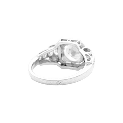 Bague Jarretière en platine et diamants - Castafiore