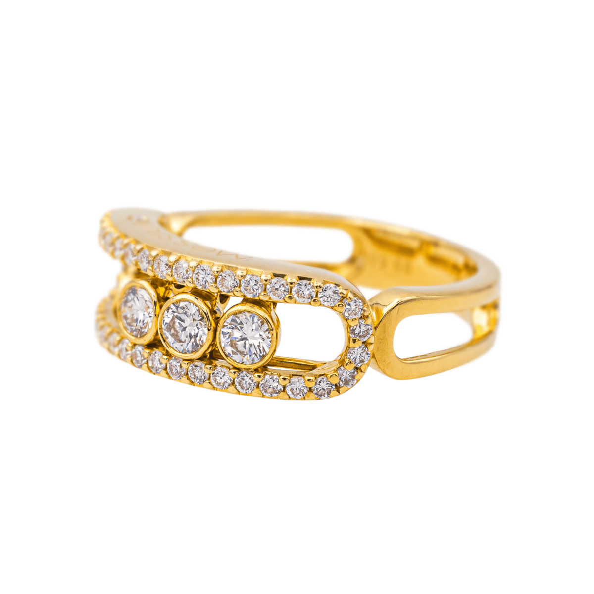 Bague Jarretière MESSIKA "Move" en or jaune et diamants - Castafiore