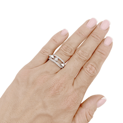 Bague Jarretière MESSIKA "Move Link" en or blanc et diamants - Castafiore