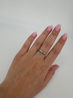 Bague jarretière XIXe siècle or jaune 750 diamants taille anciennes - Castafiore