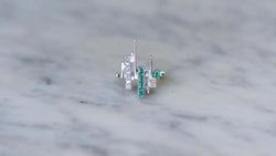 Bague Jean Vendôme Diamants et Emeraudes sur Or Blanc - Castafiore