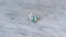 Bague Jean Vendôme Diamants et Emeraudes sur Or Blanc - Castafiore