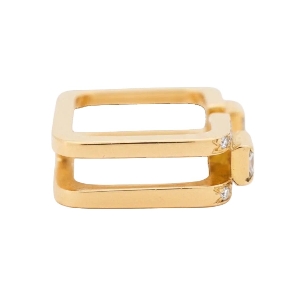 Bague JEAN VENDÔME en or jaune et diamants - Castafiore