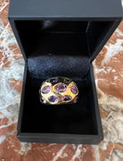 Bague Jonc Améthystes Or Jaune 18 Carats - Castafiore