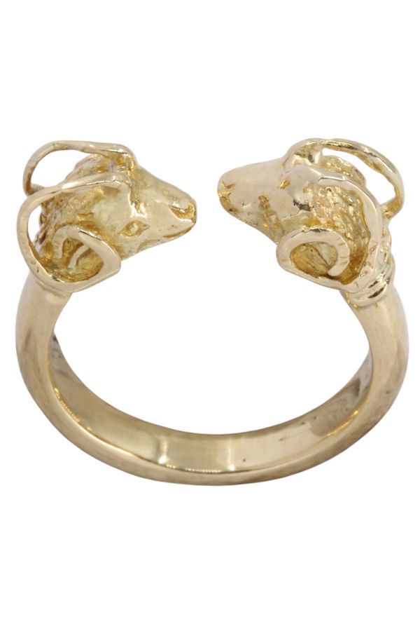 Bague Jonc béliers en or jaune - Castafiore