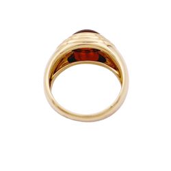 Bague Jonc BOUCHERON "Jaïpur" en or jaune et grenat - Castafiore