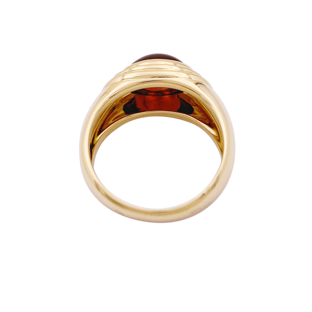 Bague Jonc BOUCHERON "Jaïpur" en or jaune et grenat - Castafiore