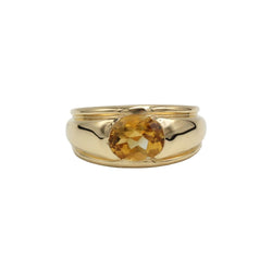 Bague Jonc BOUCHERON "Roxane" en or jaune et citrine - Castafiore