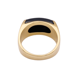 Bague Jonc BULGARI "Tronchetto" en or jaune et hématite - Castafiore