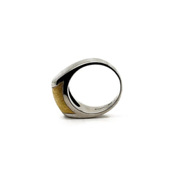 Bague Jonc BULGARI "Tronchetto" en or jaune et or blanc - Castafiore