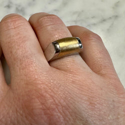 Bague Jonc BULGARI "Tronchetto" en or jaune et or blanc - Castafiore