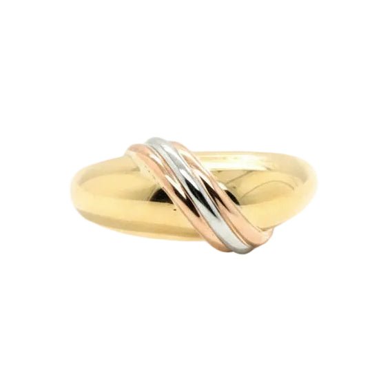 Bague Jonc CARTIER en or blanc, or jaune et or rose - Castafiore