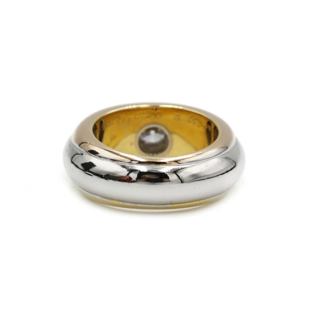 Bague Jonc CARTIER en or blanc, or jaune, or rose et diamant - Castafiore