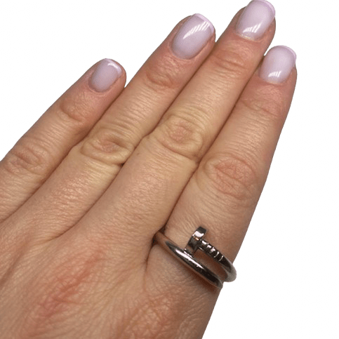 Bague Jonc CARTIER "Juste un clou" en or blanc - Castafiore
