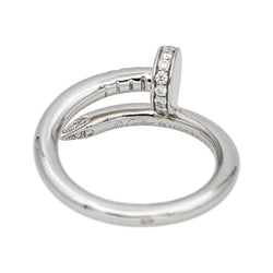 Bague Jonc CARTIER "Juste un Clou" en or blanc et diamants - Castafiore
