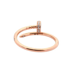 Bague Jonc CARTIER "Juste un Clou" en or rose et diamants - Castafiore