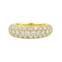 Bague Jonc CARTIER "Mimi" en or jaune et diamants - Castafiore