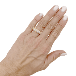 Bague Jonc CARTIER "Mimi" en or jaune et diamants - Castafiore