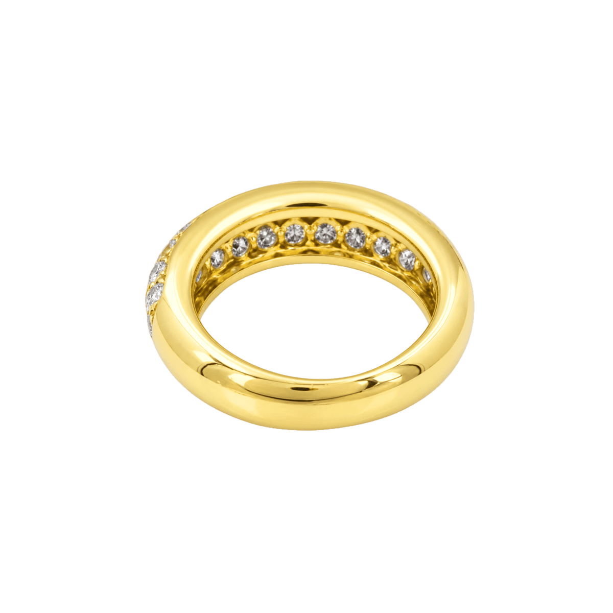 Bague Jonc CARTIER "Mimi" en or jaune et diamants - Castafiore