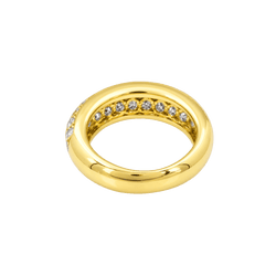 Bague Jonc CARTIER "Mimi" en or jaune et diamants - Castafiore