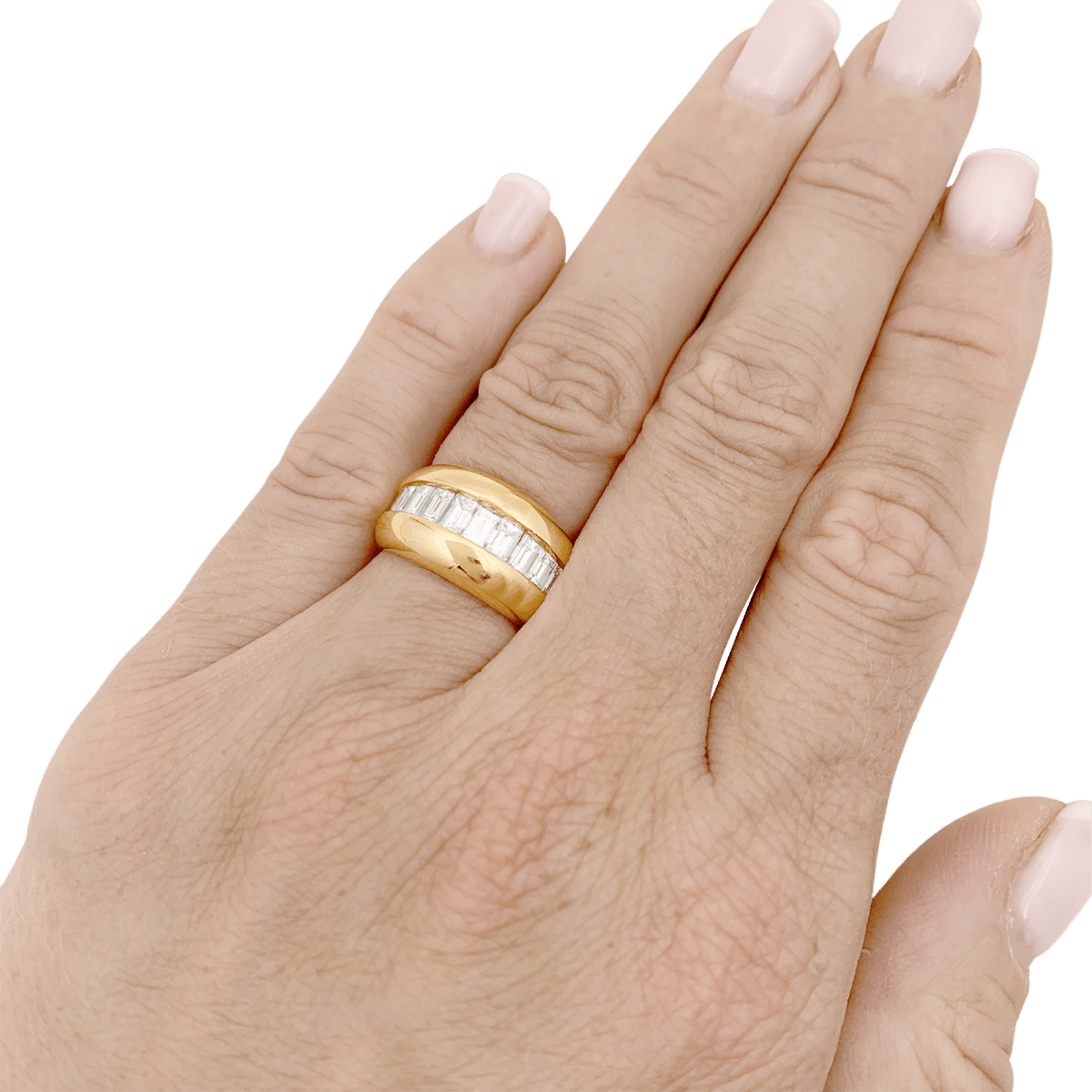 Bague Jonc CARTIER "Odin" en or jaune et diamants - Castafiore