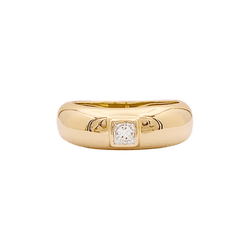 Bague Jonc CHAUMET "Anneau" en or jaune et diamant - Castafiore