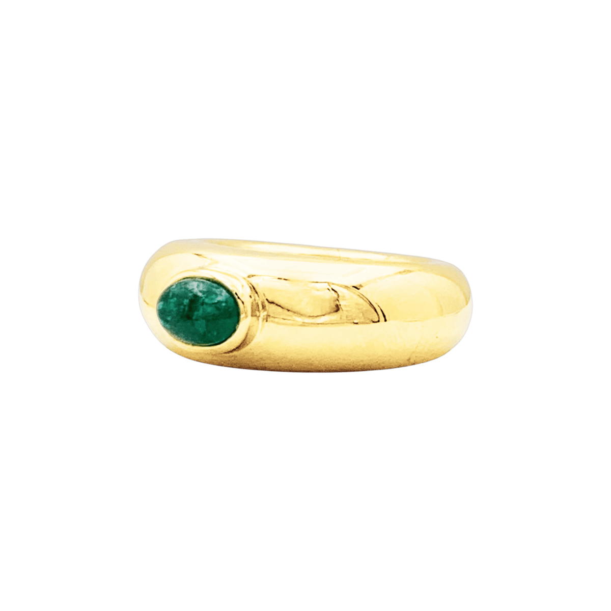 Bague Jonc CHAUMET "Anneau" en or jaune et émeraude - Castafiore