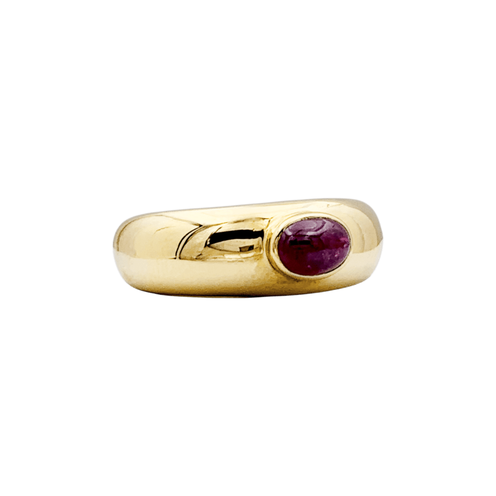 Bague Jonc CHAUMET "Anneau" en or jaune et rubis - Castafiore