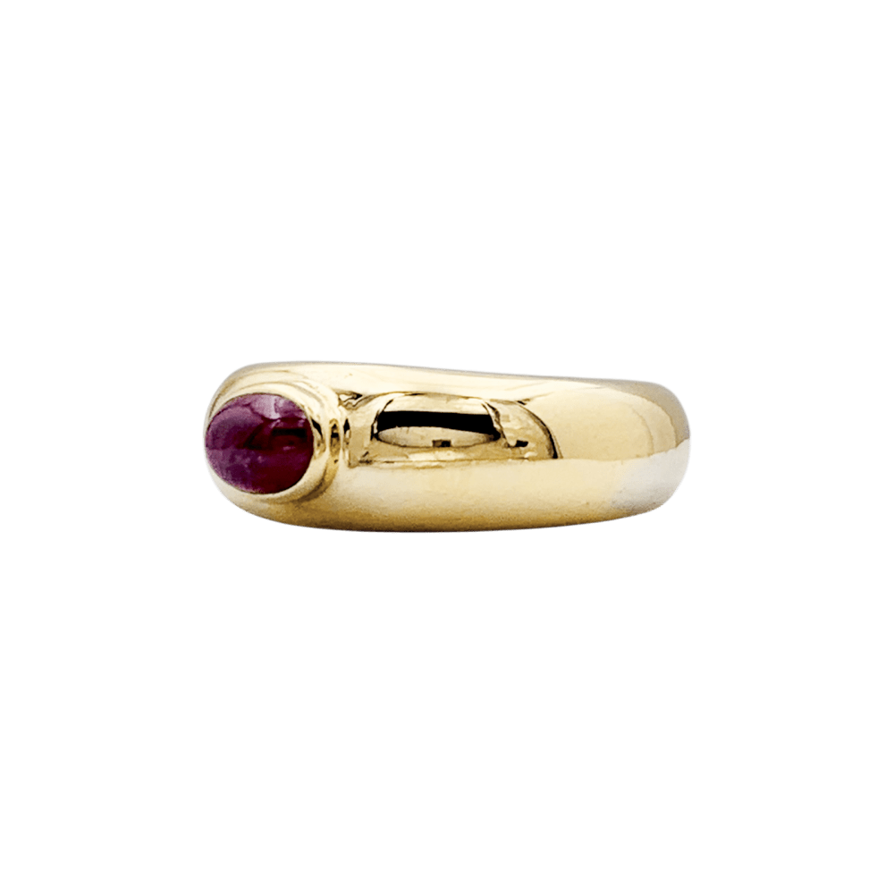 Bague Jonc CHAUMET "Anneau" en or jaune et rubis - Castafiore