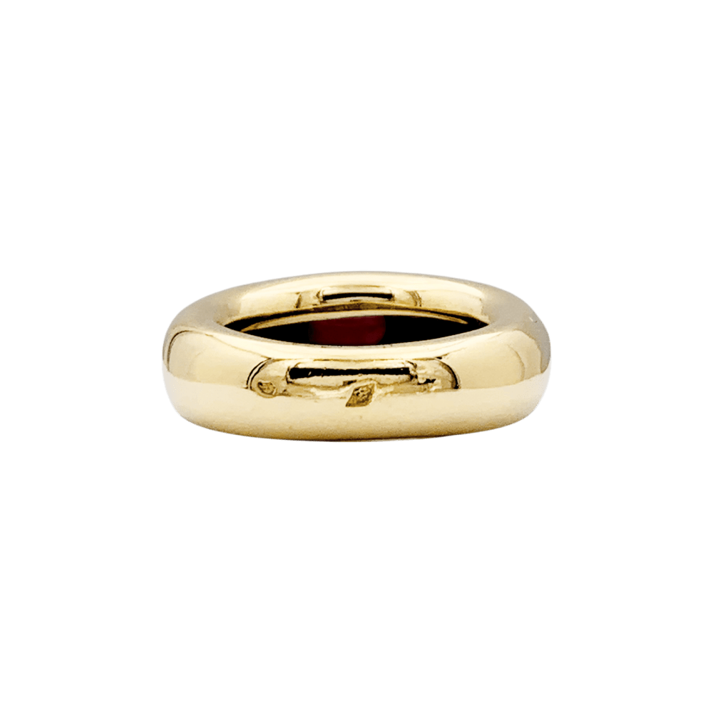 Bague Jonc CHAUMET "Anneau" en or jaune et rubis - Castafiore