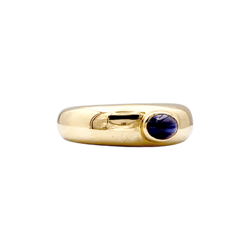 Bague Jonc CHAUMET "Anneau" en or jaune et saphir - Castafiore