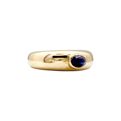 Bague Jonc CHAUMET "Anneau" en or jaune et saphir - Castafiore