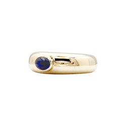 Bague Jonc CHAUMET "Anneau" en or jaune et saphir - Castafiore