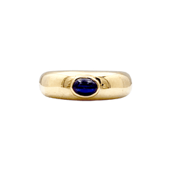 Bague Jonc CHAUMET "Anneau" en or jaune et saphir - Castafiore