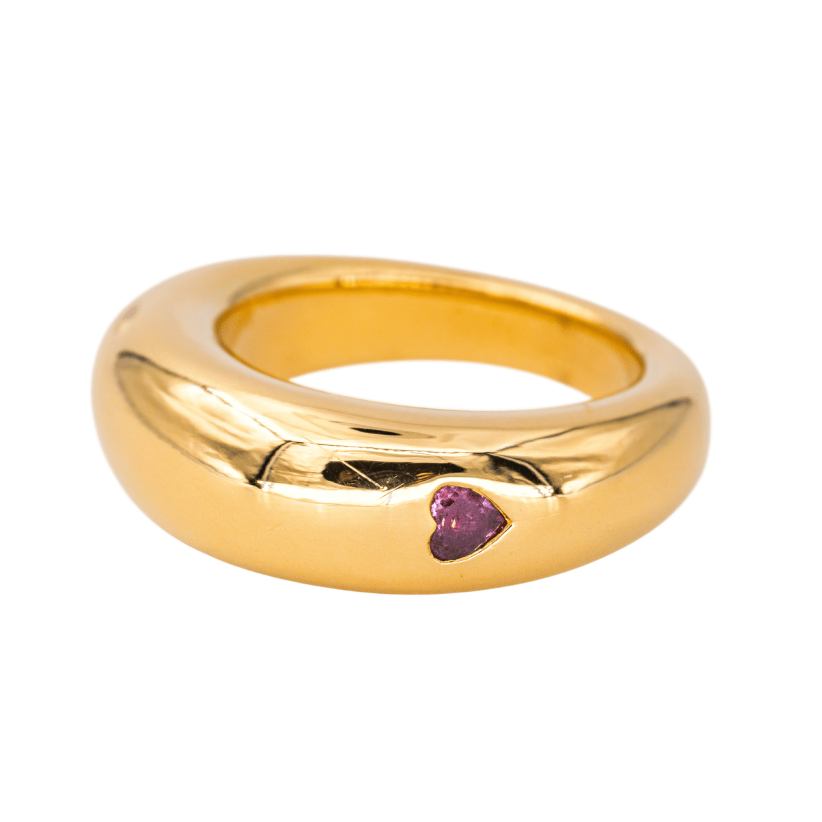 Bague Jonc CHAUMET en or jaune et saphir - Castafiore