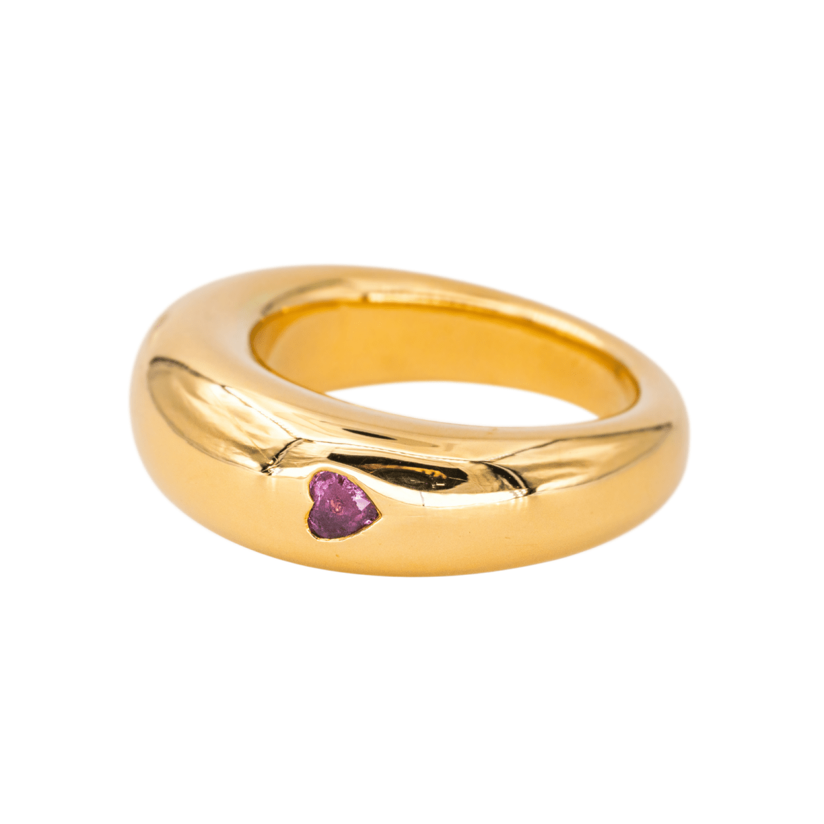 Bague Jonc CHAUMET en or jaune et saphir - Castafiore