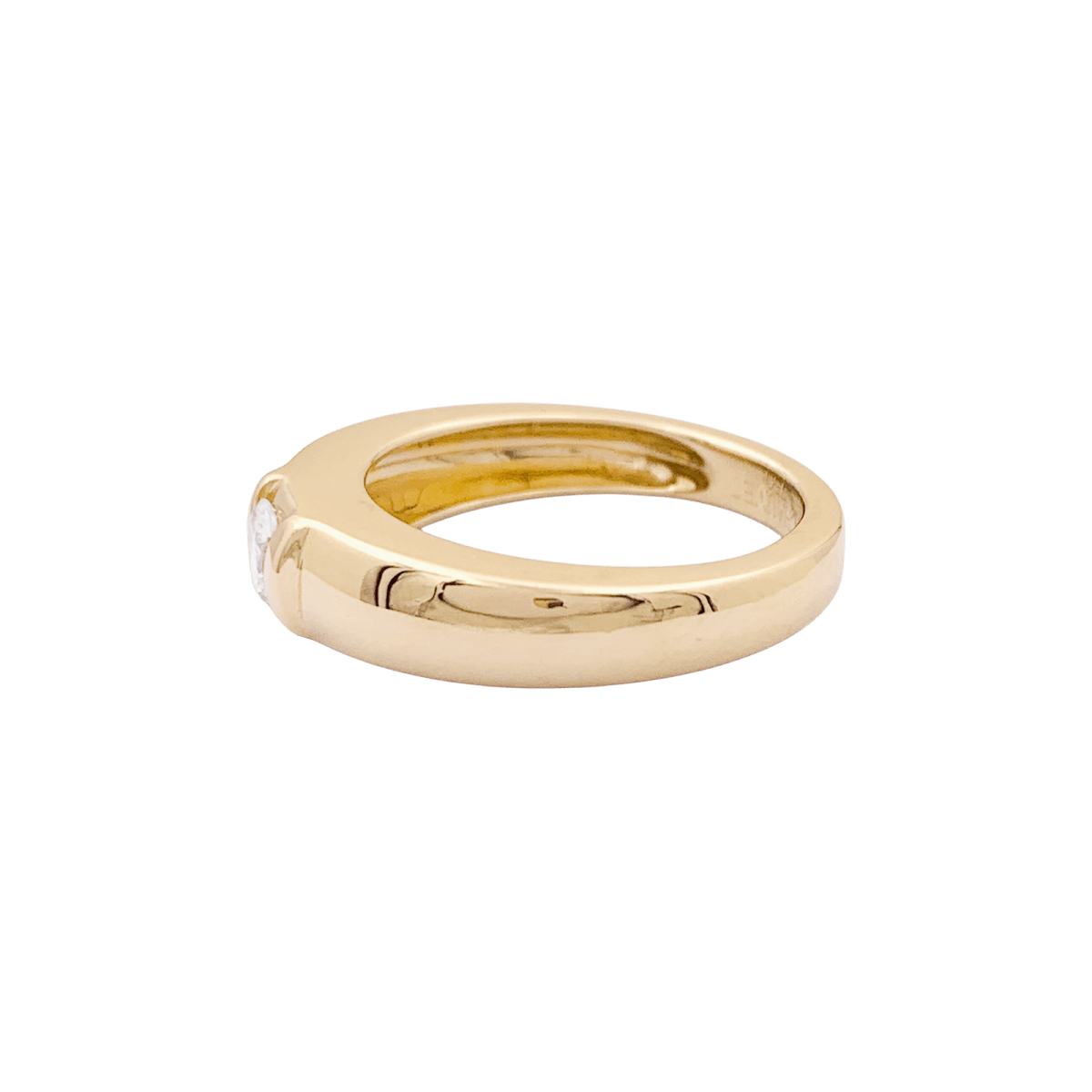 Bague Jonc CHAUMET "Gioia" en or jaune et diamant - Castafiore