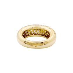 Bague Jonc CHAUMET "Grains de Caviar" en or jaune et diamants - Castafiore