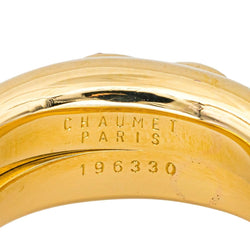 Bague Jonc CHAUMET "Liens" en or jaune et diamants - Castafiore