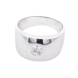 Bague jonc diamant en or blanc - Castafiore