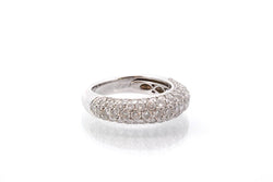 Bague jonc diamants en or blanc 18k - Castafiore