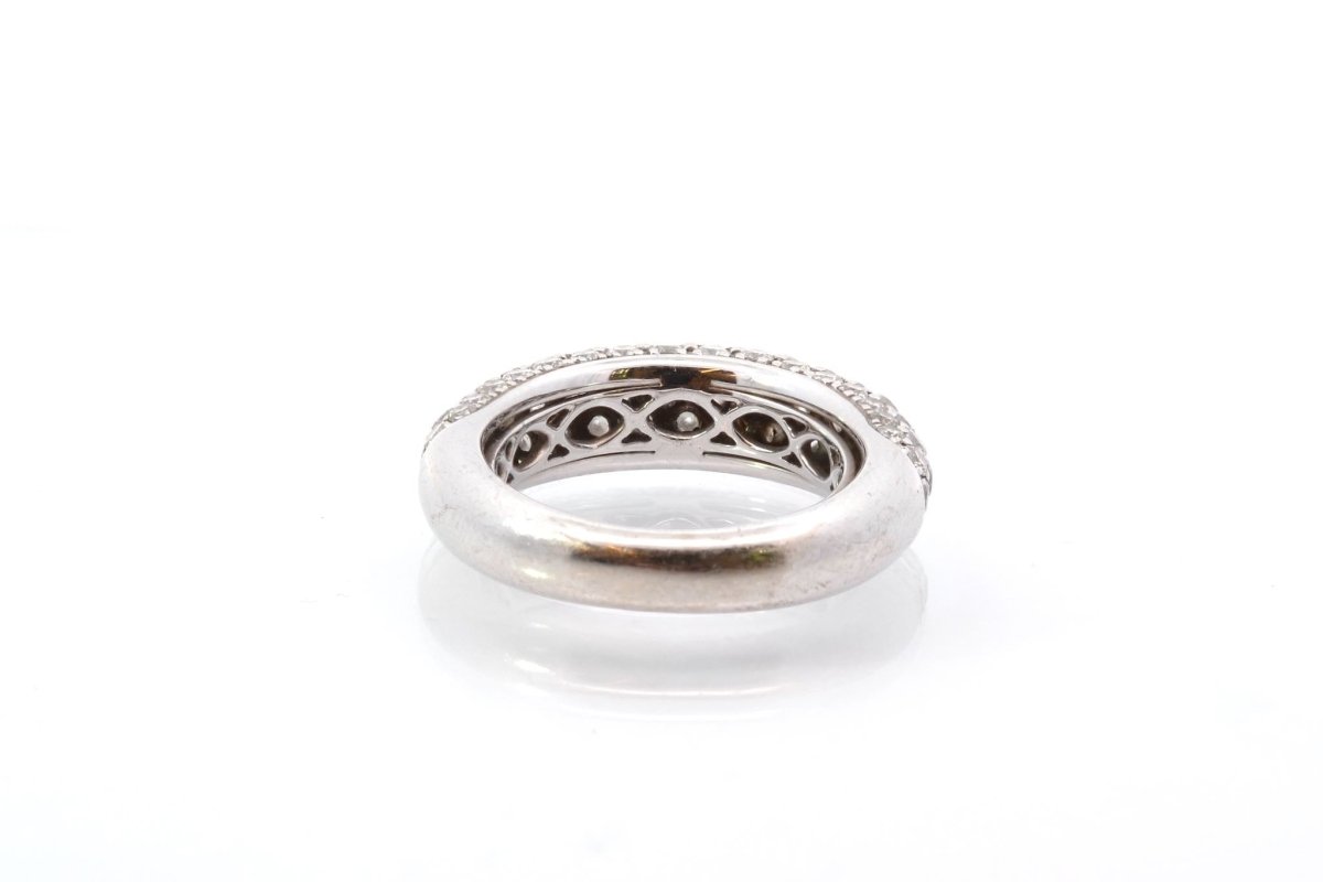 Bague jonc diamants en or blanc 18k - Castafiore