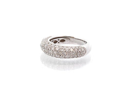 Bague jonc diamants en or blanc 18k - Castafiore