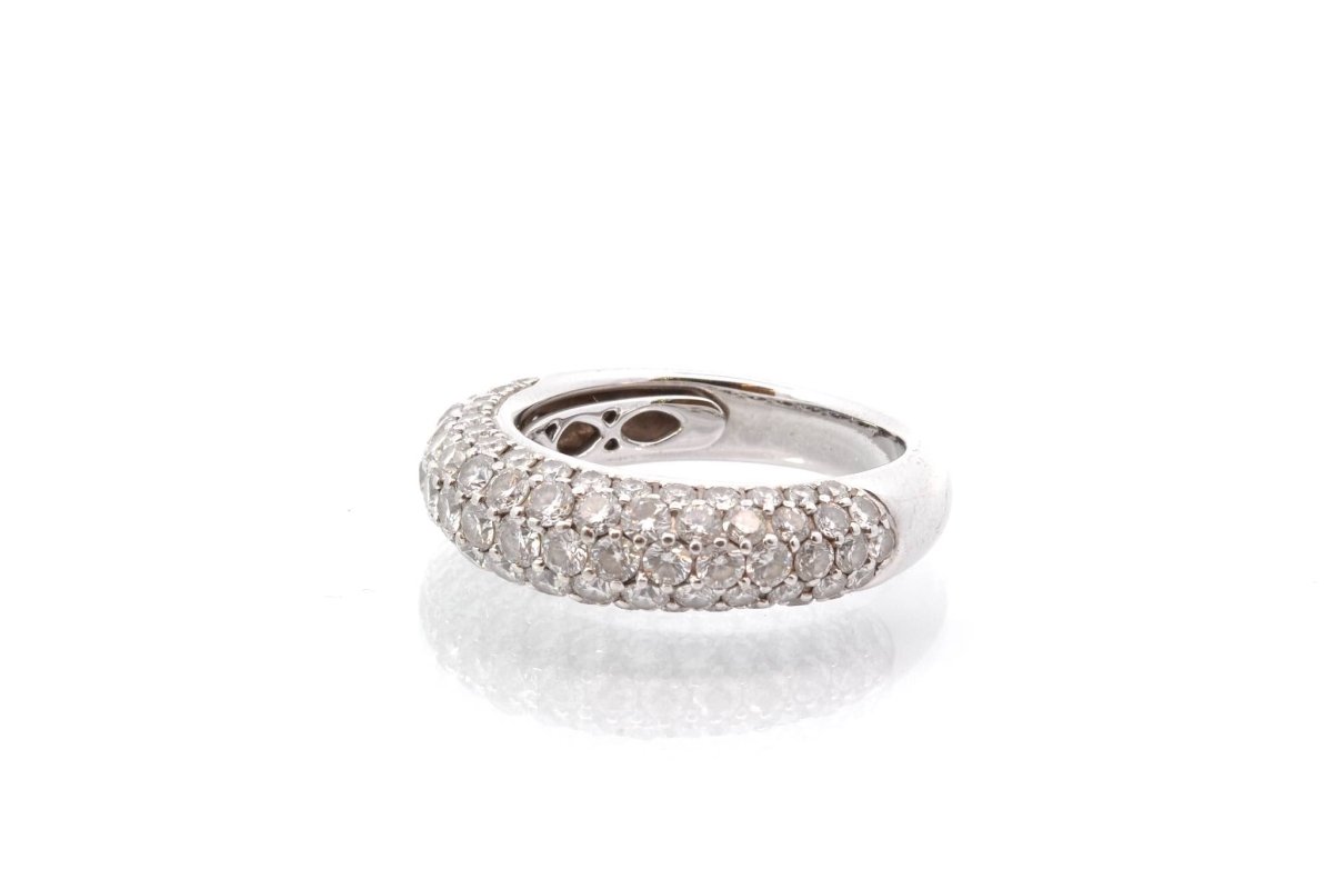 Bague jonc diamants en or blanc 18k - Castafiore