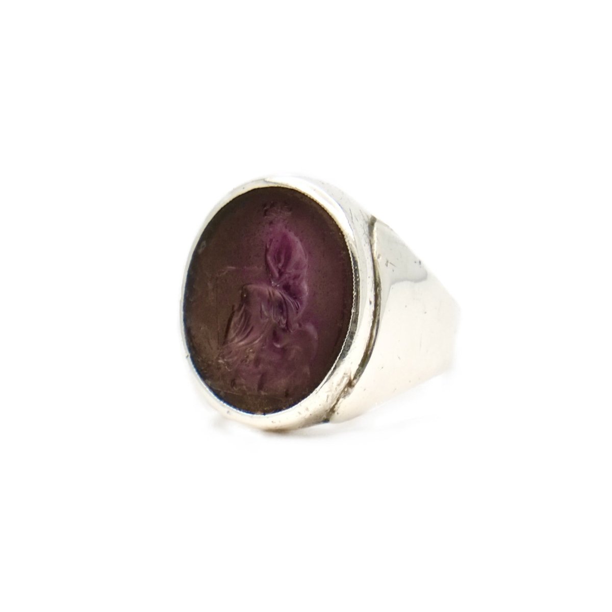 Bague Jonc en argent et intaille - Castafiore