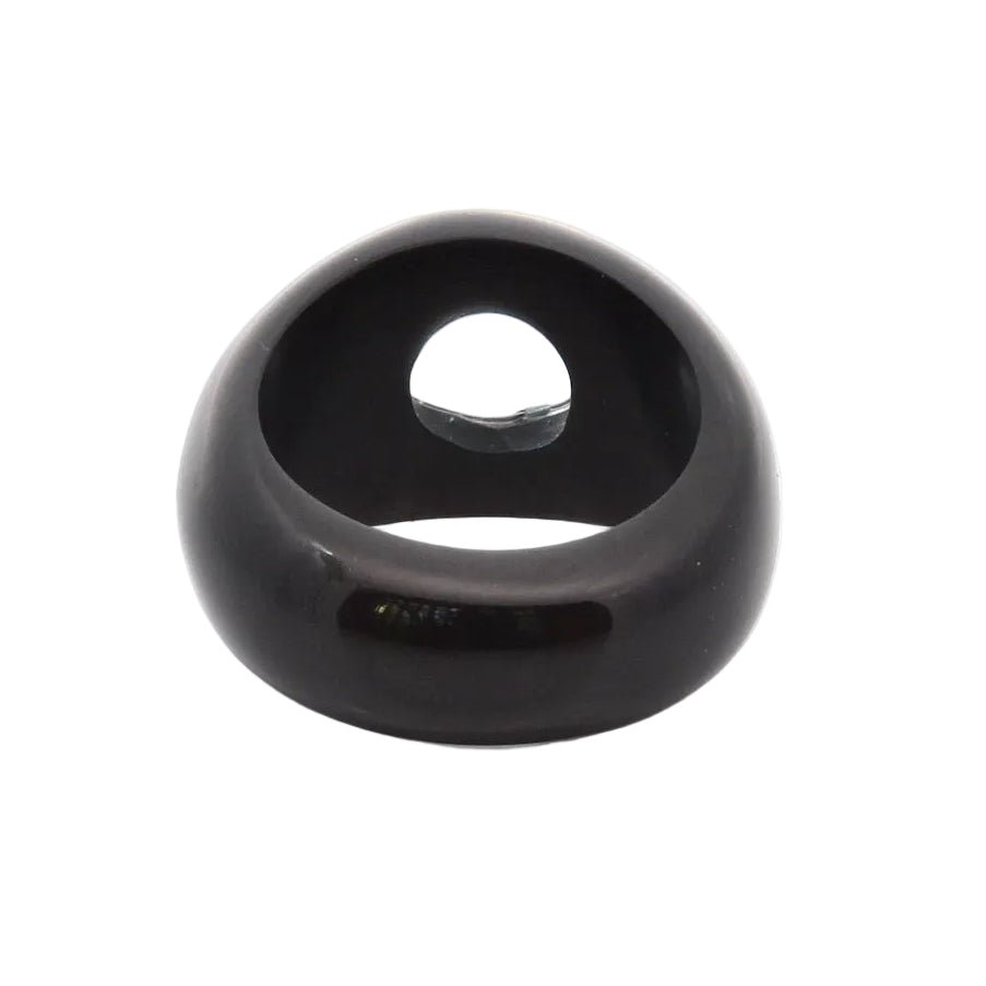 Bague Jonc en bakélite et topaze - Castafiore